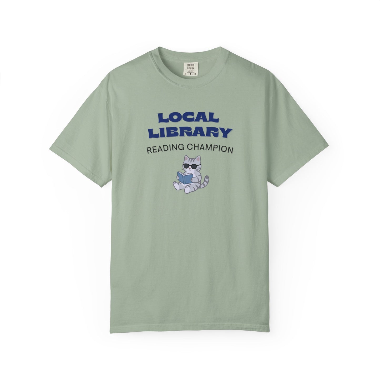 Local Library Reading Champion Shirt | Retro Cat Book Lover Tee