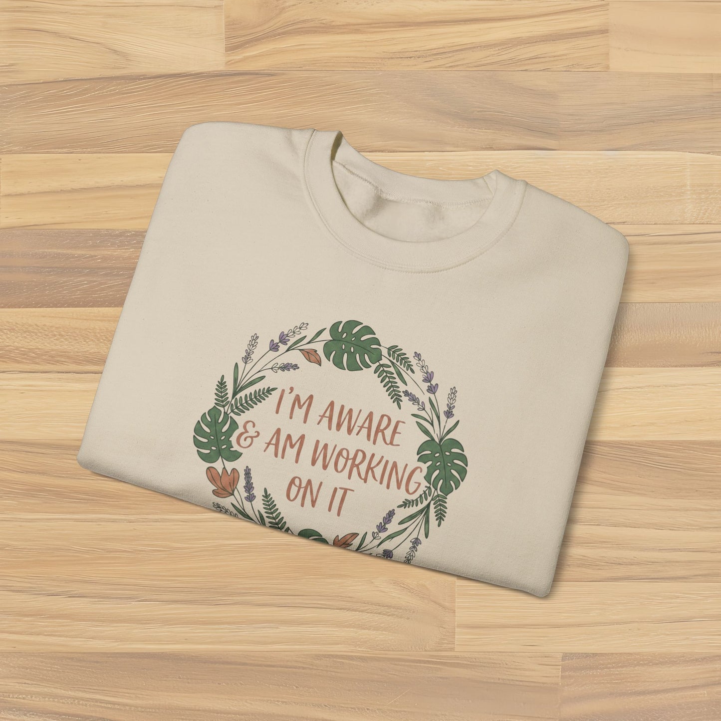 I’m Aware & Am Working On It Sweatshirt | Retro Self-Awareness Crewneck