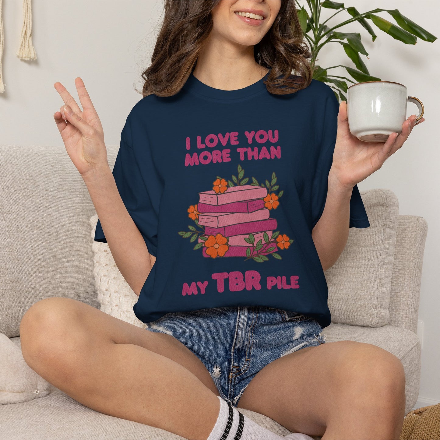 I Love You More Than My TBR Pile Shirt | Funny Bookish Romance Tee