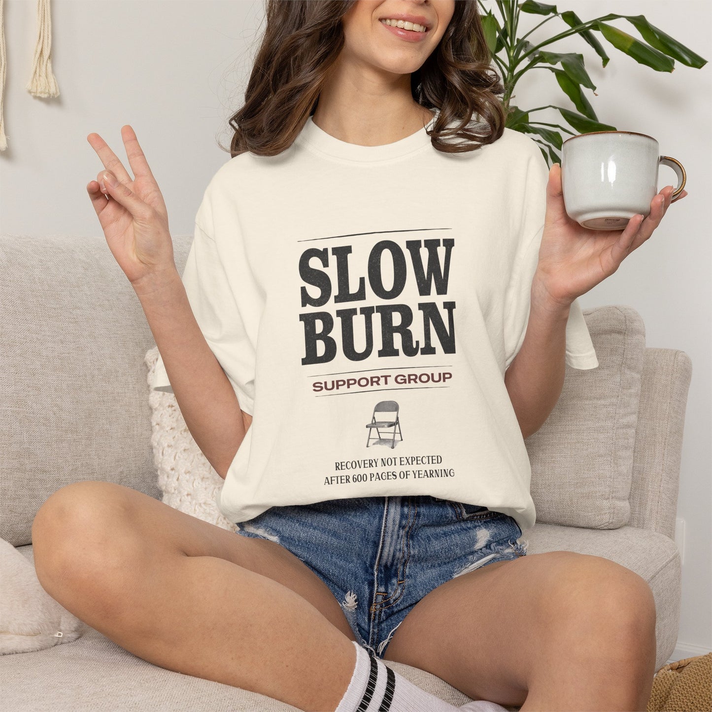 Slow Burn Support Group Shirt | Romance Reader Tee | Booktrovert Slow Burn T-Shirt
