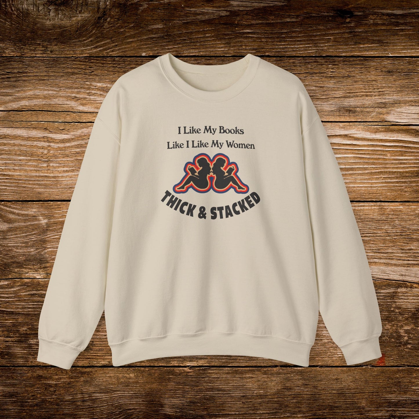 Thick & Stacked Books Sweatshirt | Funny Reader Crewneck