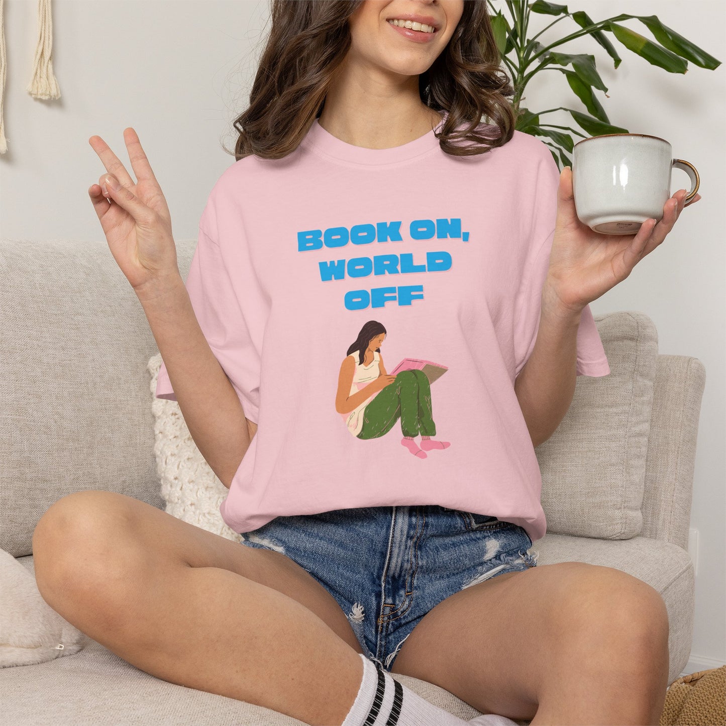 Book On World Off Shirt | Cozy Bookworm Gift
