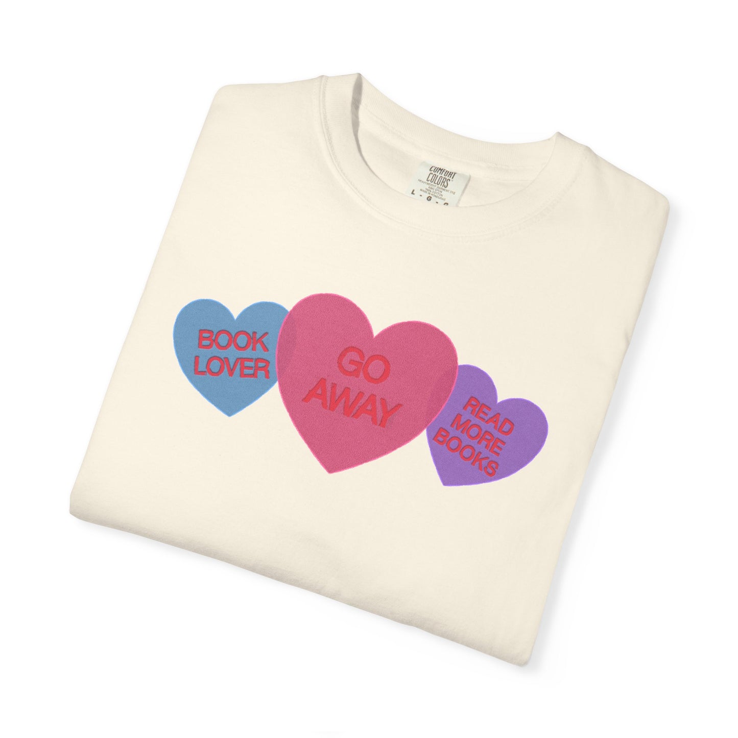 Bookish Candy Hearts Shirt | Funny Introvert Reader Tee