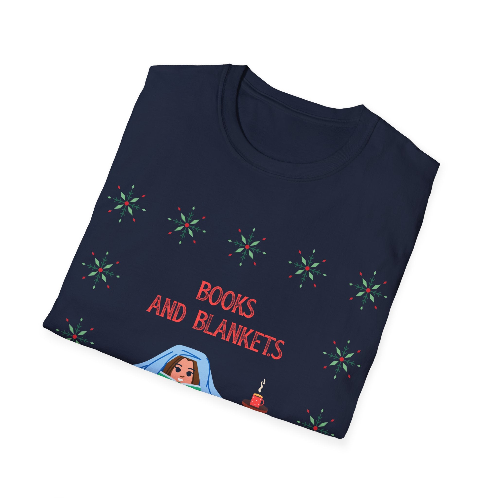 Books and Blankets My Favorite Christmas Tradition Reading Tee