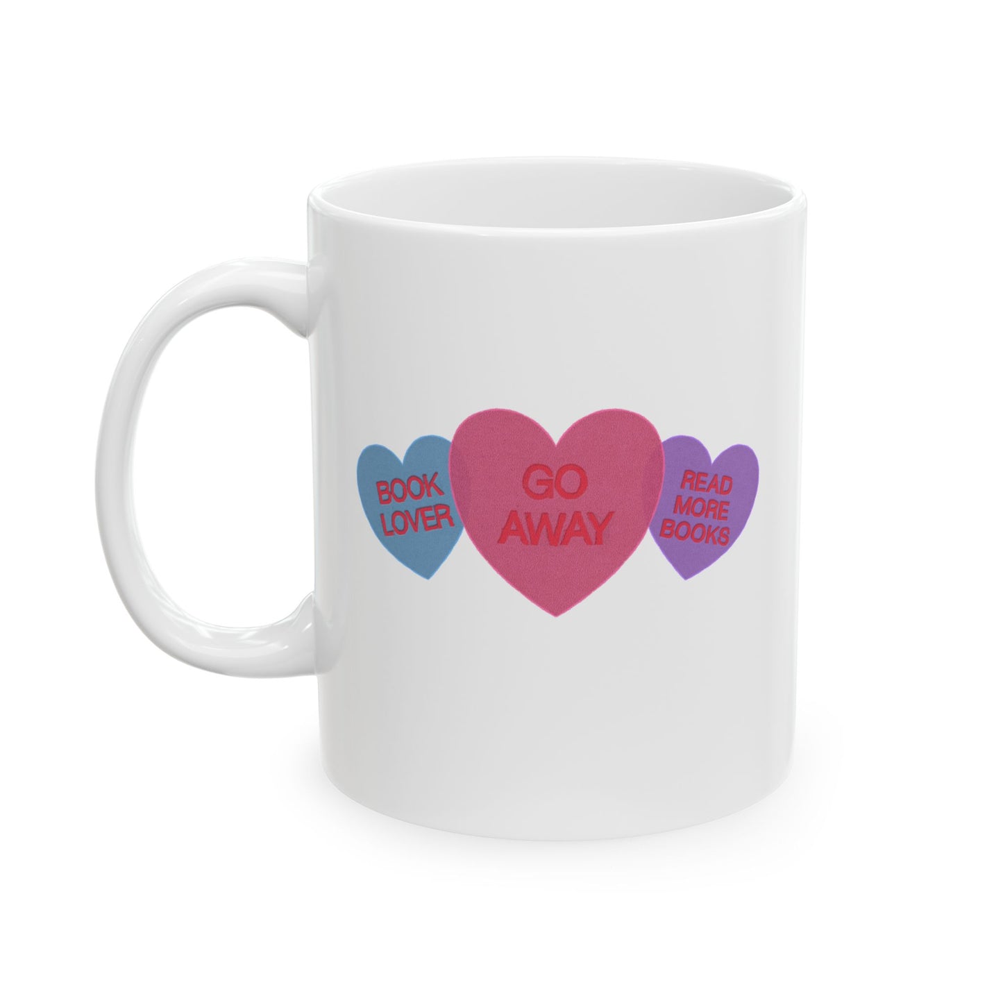 Bookish Candy Hearts Mug | Funny Reader Coffee Mug