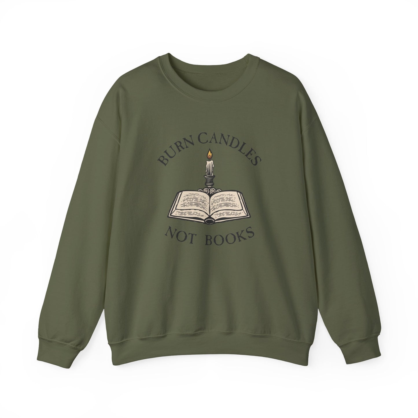 Burn Candles Not Books Sweatshirt | Anti Censorship Reader Crewneck